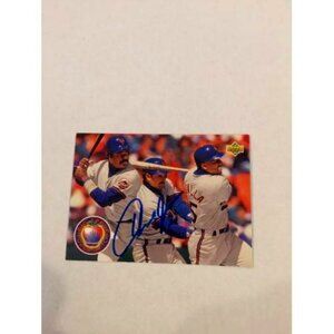 1993 UD Mets Eddie Murray, Howard Johnson IP Auto, and Bobby Bonilla (030)